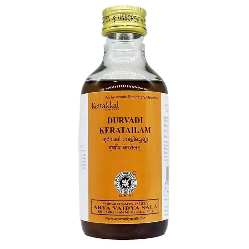 Kottakkal Arya Vaidyasala Durvadi Kera Taillam, 200 ml-1.webp